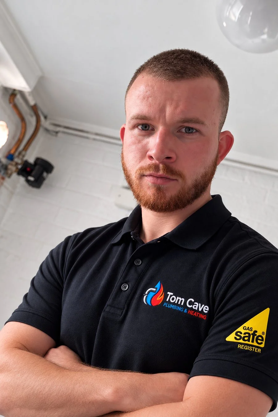 Tom Cave in his Tom Cave Plumbing & Heating uniform